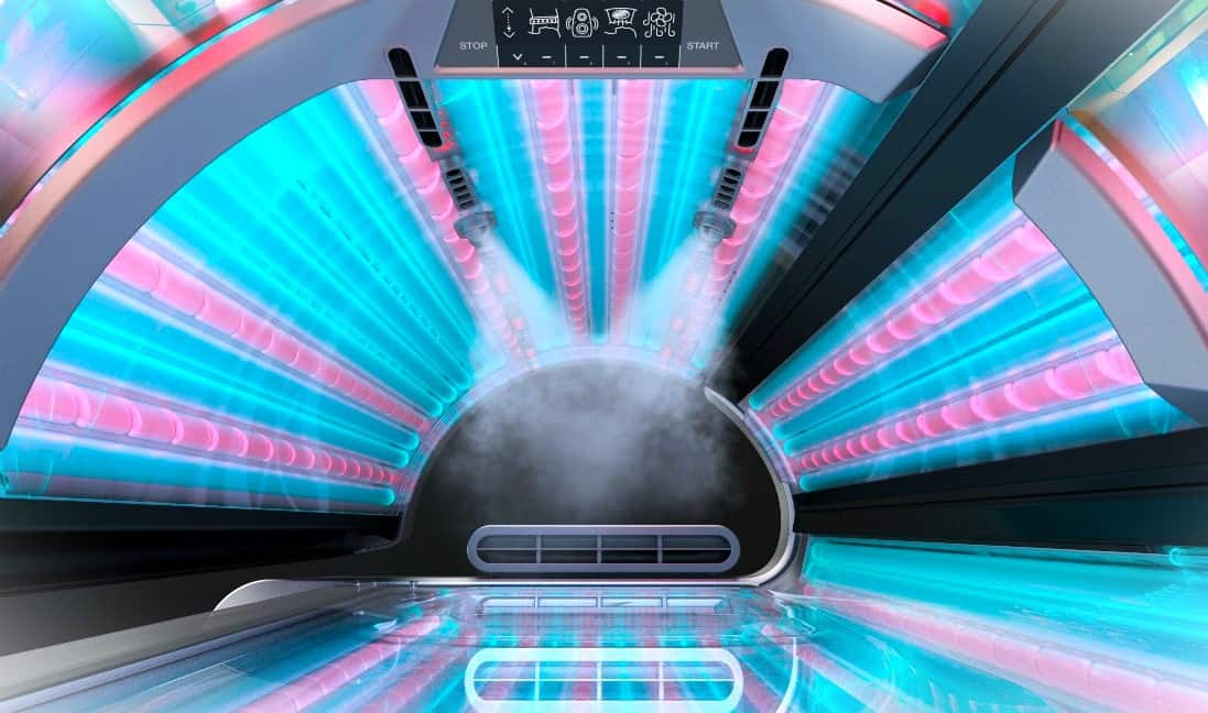 What is a Hybrid Tanning Bed (red light therapy) Talking Tan